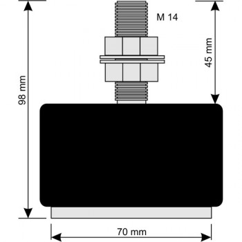 AGRETO weighing set with 4 weighing feet up to 4.000 kg