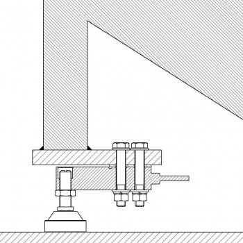 Scale construction kit with shearbeam loadcells, 4x10t, HD1