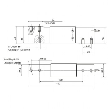 SinglePoint Wiegezelle 200kg Edelstahl