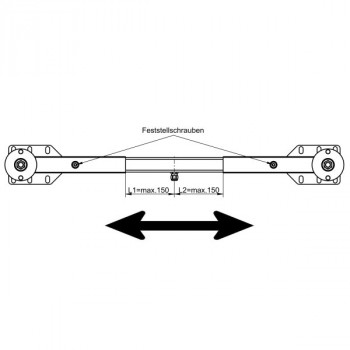 Wiegebalken Vario Edelstahl mit Wiegeanzeige XK4