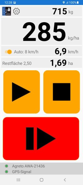 AGRETO three-point scale with indicator and app