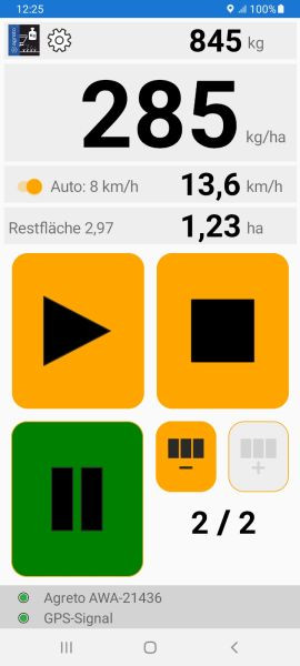 AGRETO three-point scale with indicator and app