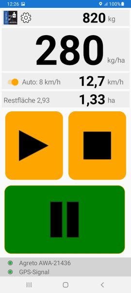 AGRETO three-point scale with indicator and app