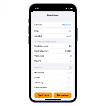 Bluetooth Wiegeelektronikmodul mit App