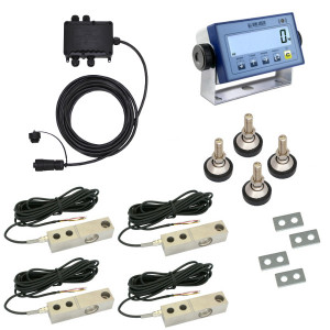 Scale construction kit with shearbeam loadcells, 4x1t, XK3