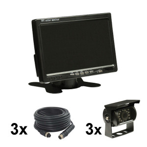 Rückfahrkamera Set 9" Monitor, 3 Kameras