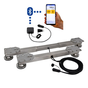 Wiegebalken Vario Edelstahl mit Bluetooth Wiegeelektronik